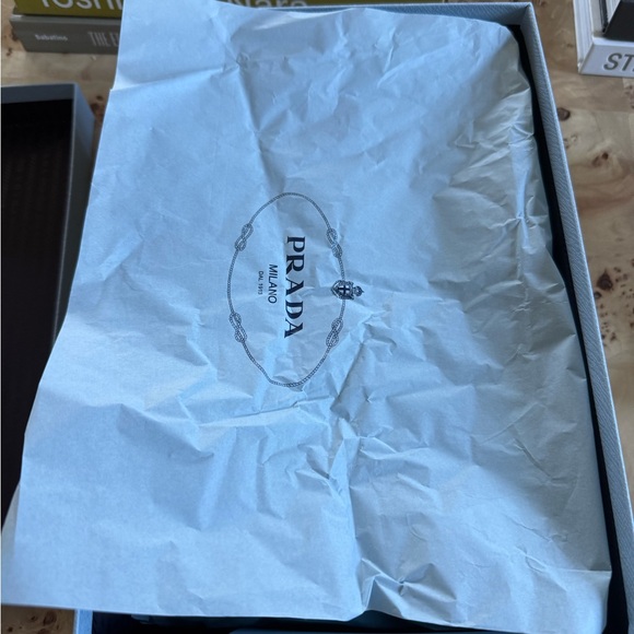 Prada Black Leather Penny Loafers with Triangle Logo - Picture 8 of 9